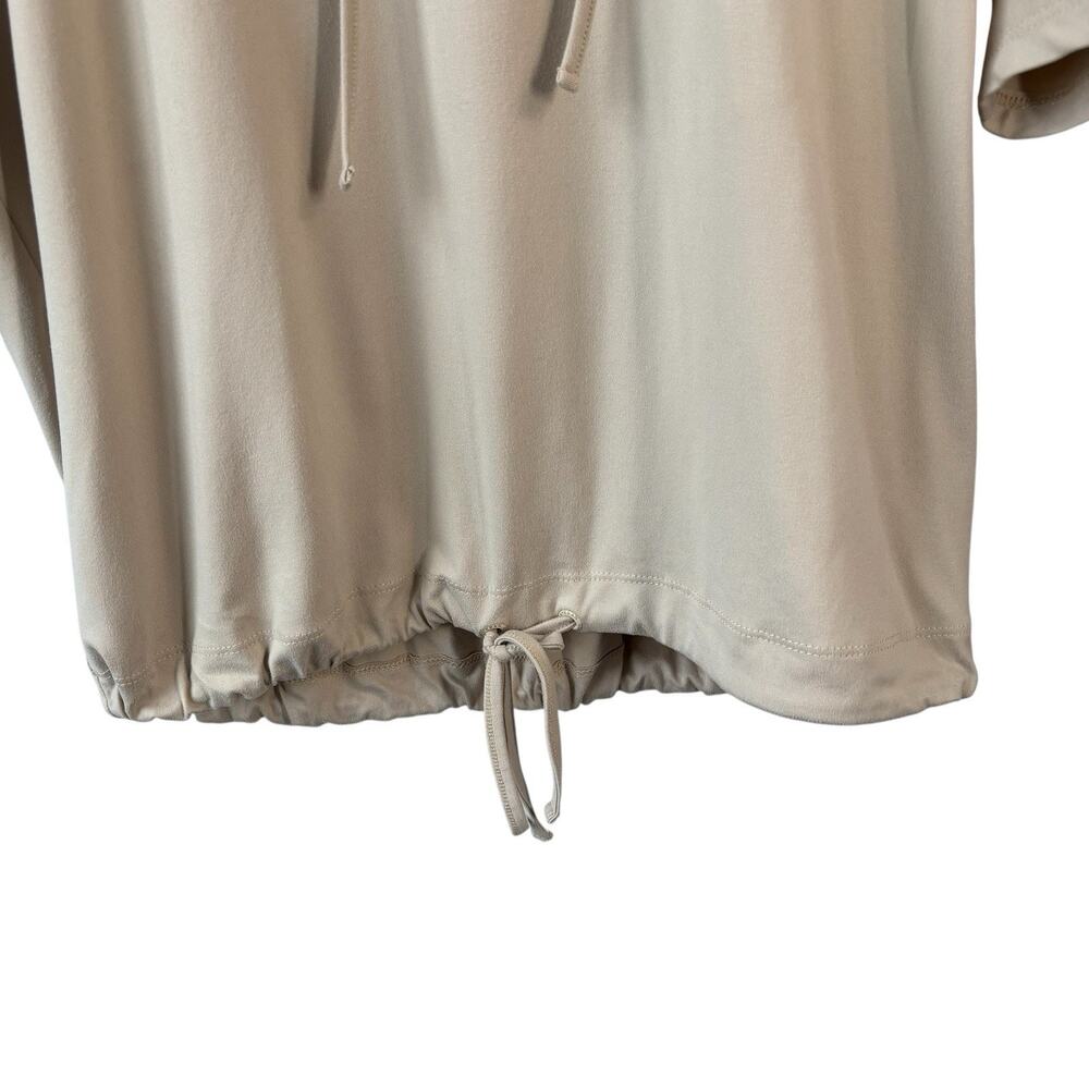 Taeq Esteban Cortazar Womens‎ Shirt Small Tan Activewear Hooded Comfort Stretch - Picture 9 of 10